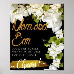 White Jasmine Elegant Mimosa Bar Sign
