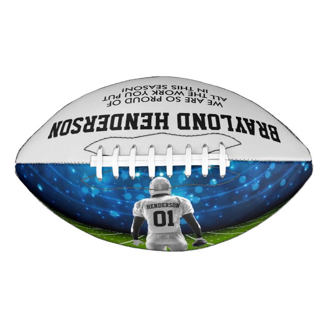 White Jersey Personalized Player Football (Front)