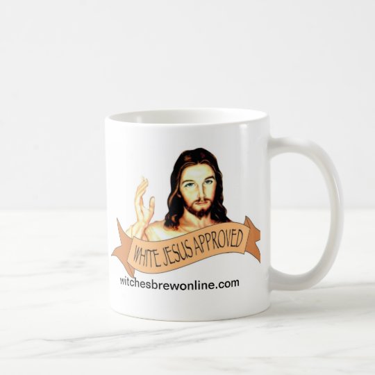 White Jesus Approved Mug | Zazzle.com