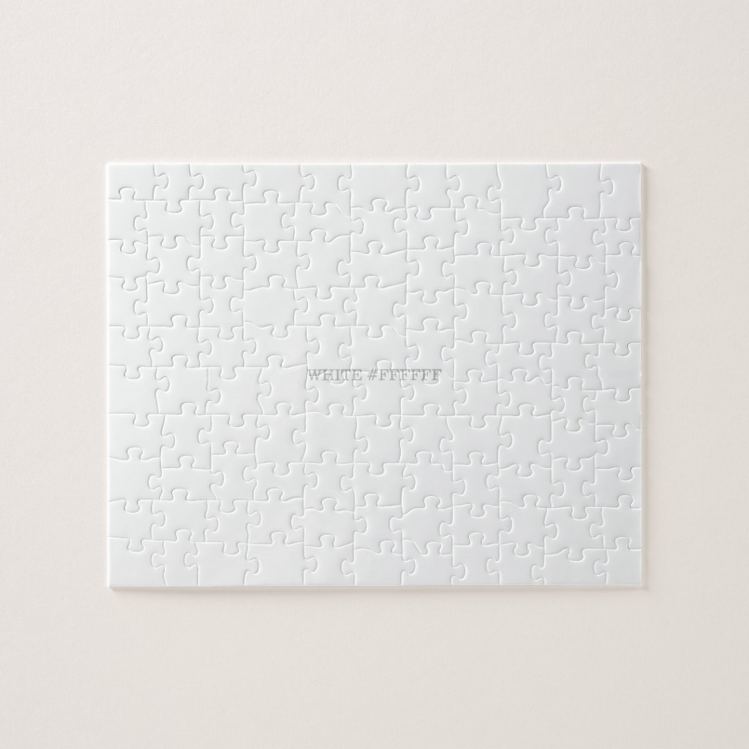 White Jigsaw Puzzle Zazzle