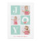White Joy Christmas Wreath Multiphoto Holiday Card