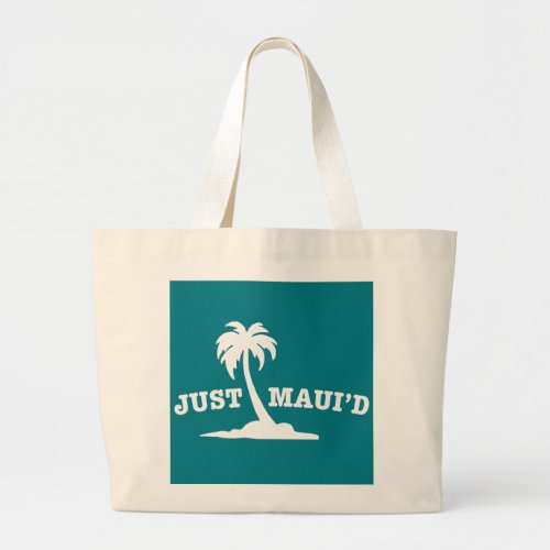 White Just Mauid Large Tote Bag