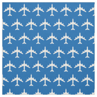 White KC-135 Refueling Jet Airplane on Blue Fabric