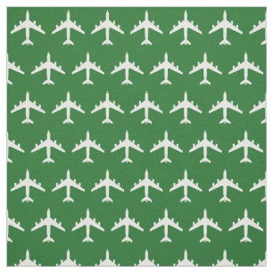 White KC-135 Refueling Jet Airplane on Green Fabric