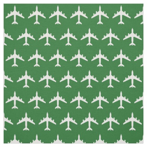 White KC-135 Refueling Jet Airplane on Green Fabric
