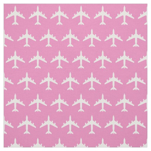 White KC-135 Refueling Jet Airplane on Pink Fabric