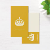 White Keep Calm Crown on Gold Background (Desk)