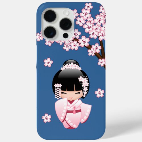 White Kimono Kokeshi Doll _ Cute Geisha Girl iPhone 15 Pro Max Case