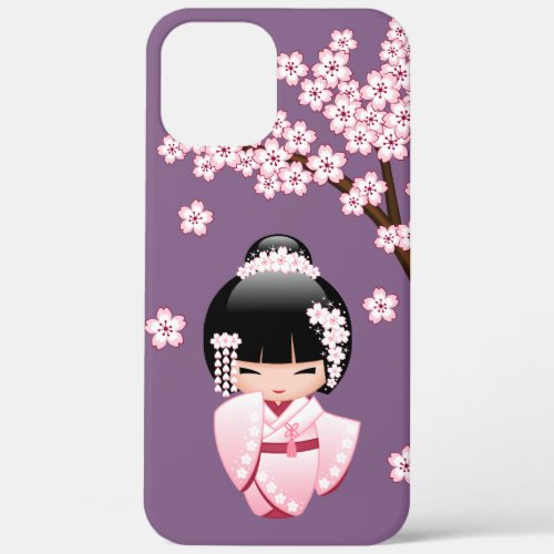 White Kimono Kokeshi Doll _ Cute Geisha Girl iPhone 12 Pro Max Case