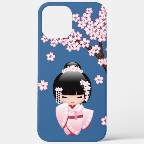 White Kimono Kokeshi Doll _ Cute Geisha Girl iPhone 12 Pro Max Case
