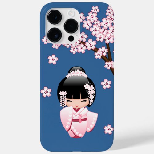 White Kimono Kokeshi Doll _ Cute Geisha Girl Case_Mate iPhone 14 Pro Max Case