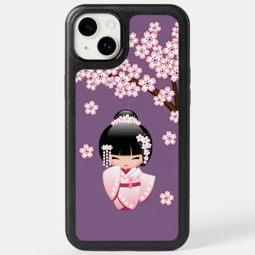 White Kimono Kokeshi Doll _ Cute Geisha Girl OtterBox iPhone 14 Plus Case