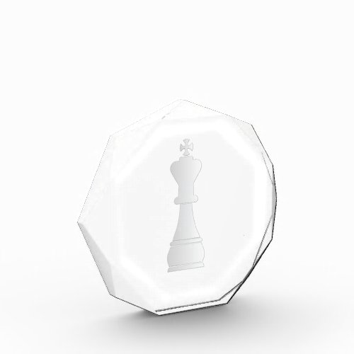 White king chess piece acrylic award