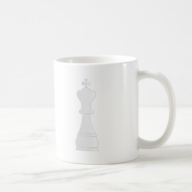 White king chess piece coffee mug (Right)