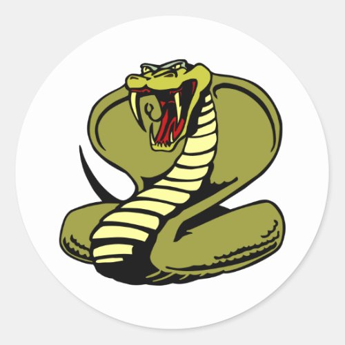 White King Cobra Classic Round Sticker