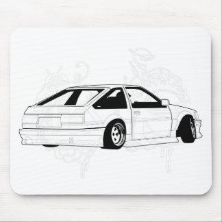 White KIS Levin AE86 Mouse Pad