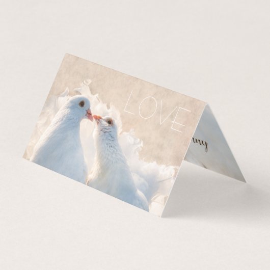 White Kissing Doves - Love customizable (Front)