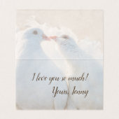 White Kissing Doves - Love customizable (Inside Unfolded)