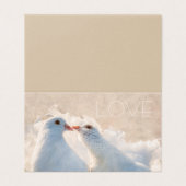 White Kissing Doves - Love customizable (Outside Unfolded)