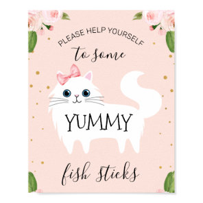 White Kitten Are You Kitten Me Birthday Sign