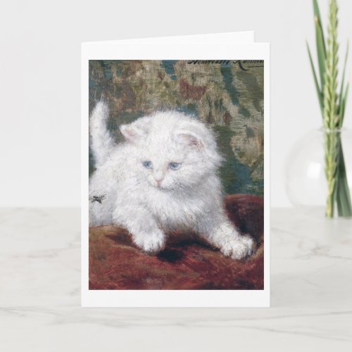 White Kitten Henriette Ronner_Knip Card