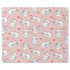 White Kitten Seamless Design   Wrapping Paper
