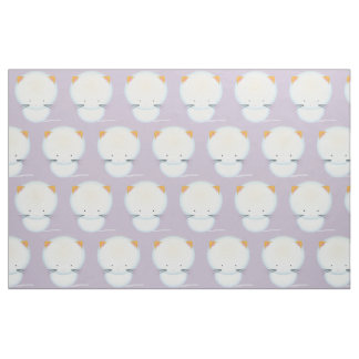 White Kittens Pattern Nursery Fabric