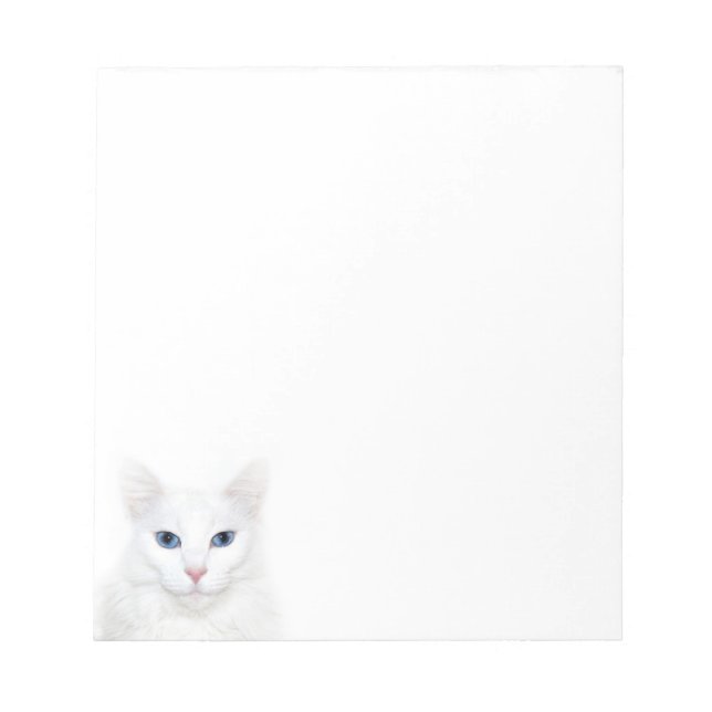 White kitty face notepad (Front)