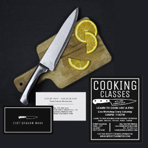 White Knife, Modern Gourmet, Chef, Cooking Business Card