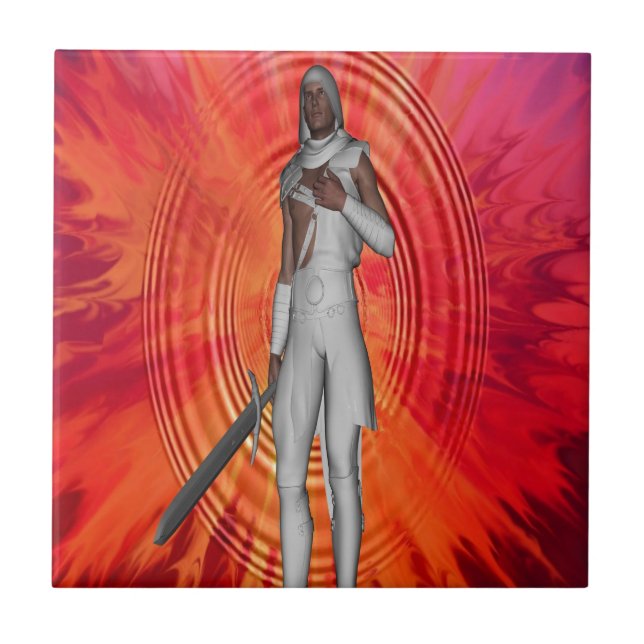 White Knight Ceramic Tile (Front)