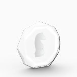 White knight chess piece award<br><div class="desc">This is a graphic design of the white Knight chess piece. This is an excellent gift for all the chess lovers.</div>