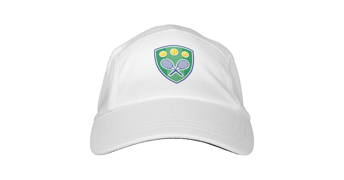 White knit tennis hats for pro players and coach Zazzle