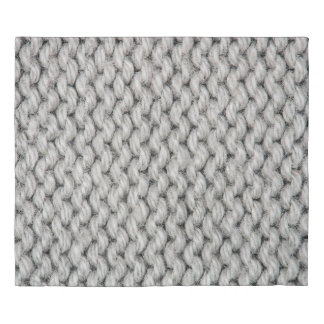 White knitted wool texture, close-up photo. duvet cover