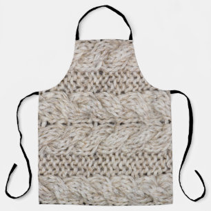 White knitting wool, texture background apron