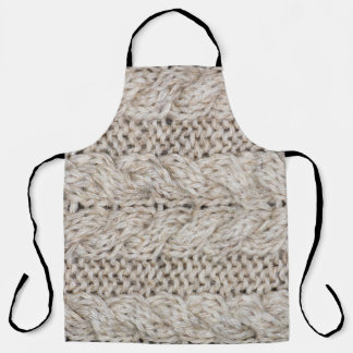 White knitting wool, texture background apron