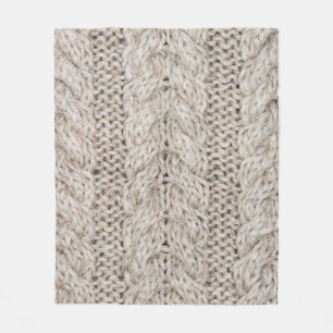 White knitting wool, texture background fleece blanket