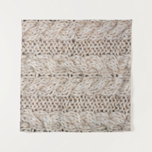 White knitting wool texture background. tapestry