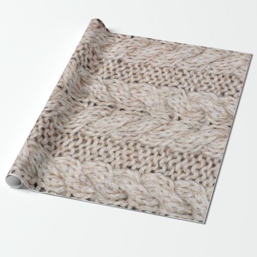 White knitting wool texture background wrapping paper