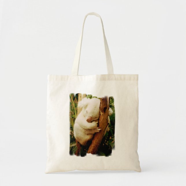 White Koala Bear Small Tote Bag (Front)