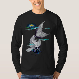 White Koi-Blue Lily  Shirts