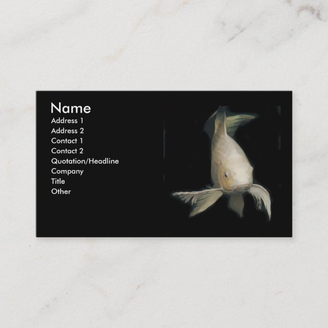 White Koi Business Card (Front)