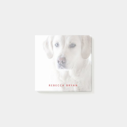 White Lab Personalized Dog Lover Photo Post_it Notes