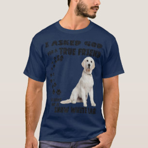 White Lab Saying Mom Dad Print, Snow Labrador Retr T-Shirt