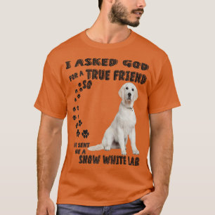 White Lab Saying Mom Dad Print, Snow Labrador Retr T-Shirt