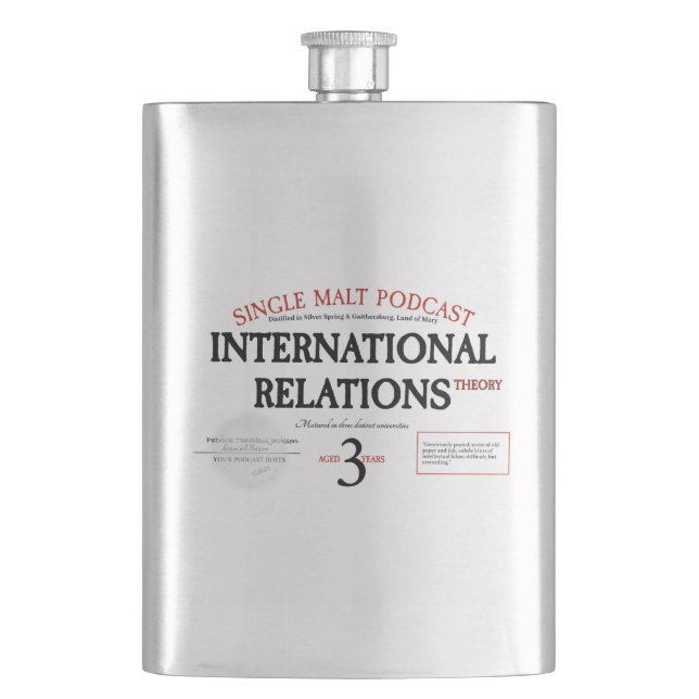 "White Label" Whiskey & IR Theory flask (Front)