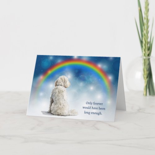White Labradoodle Dog Night Lights Sympathy