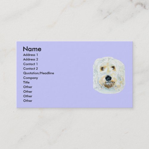 White labradoodle Maggie Business Cards