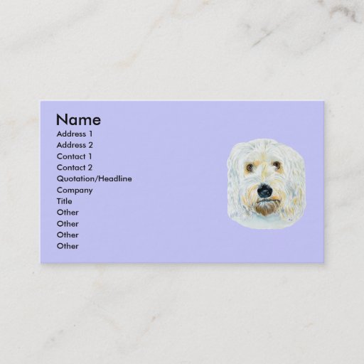 Customizable White labradoodle Maggie Business Cards