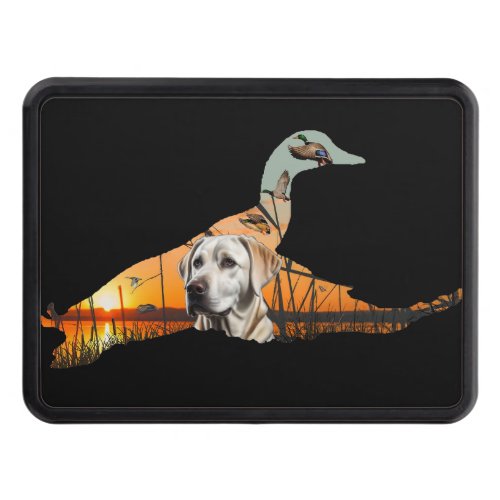 White Labrador and Duck Hitch Cover