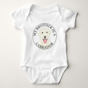 White Labrador Dog Baby Bodysuit